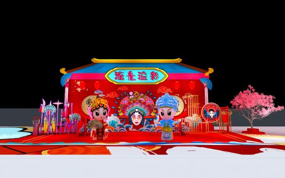 无锡荟聚购物中心国潮美陈设计制作